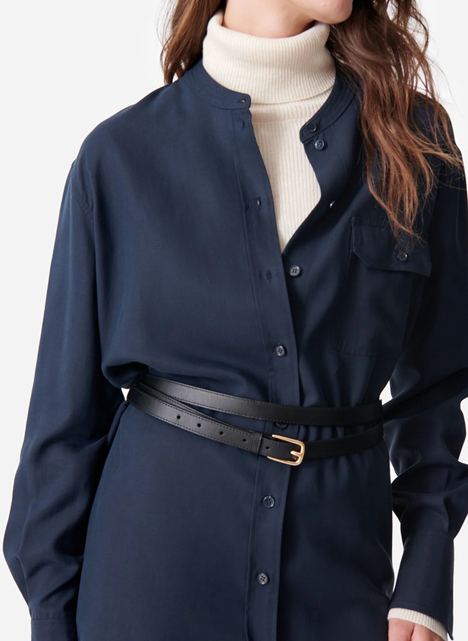 DAO - Robe chemise courte | Bleu