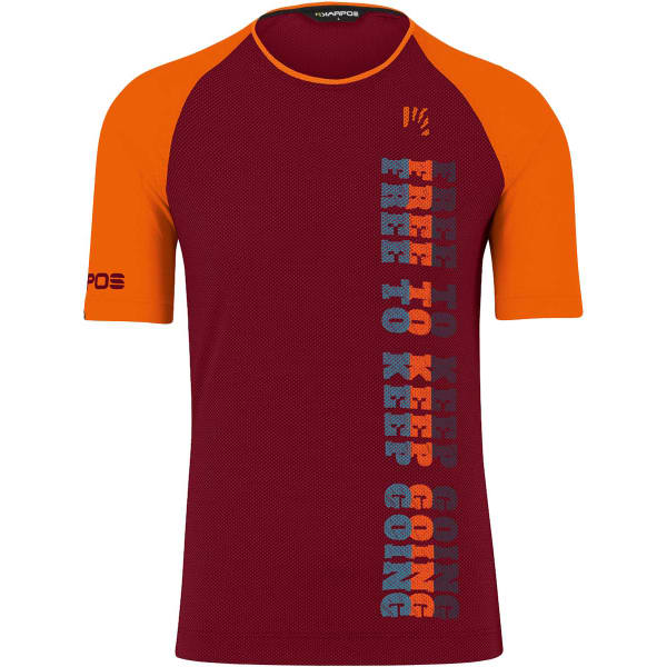 T-shirt randonnée KARPOS MOVED EVO JERSEY POMEGRANATE/SCARLET IBIS