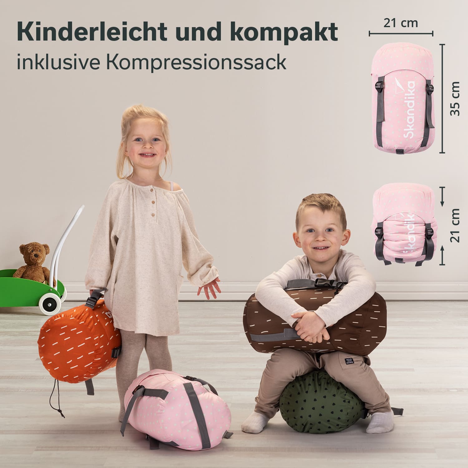 Skandika Soti rechthoekige kinder slaapzak - Eenhoorn