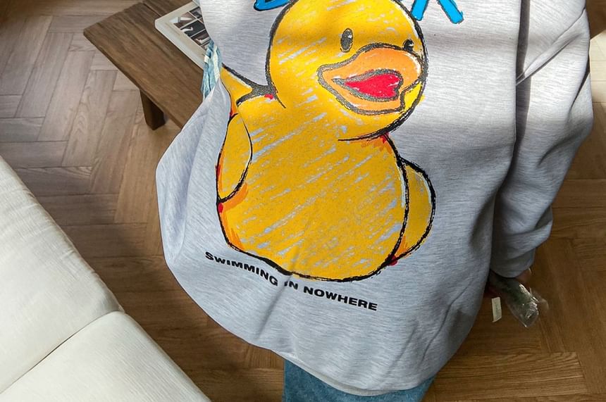 SeoulPop - Losse sweatshirt met eendenprint