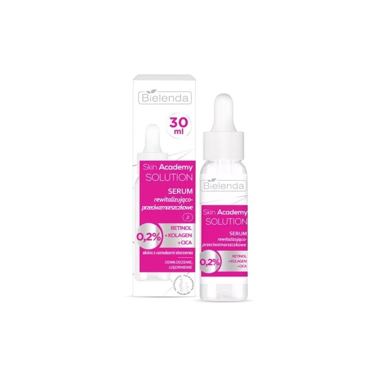 Bielenda Skin Academy Solutions Revitalisierendes und Anti-Falten Serum Retinol + Kollagen 30 ml