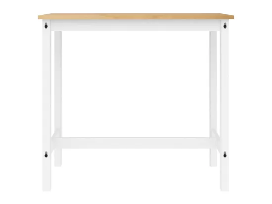 Ensemble de bar 3 pcs Blanc Bois de pin massif