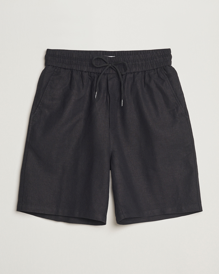 Les Deux Otto Linen Shorts Black