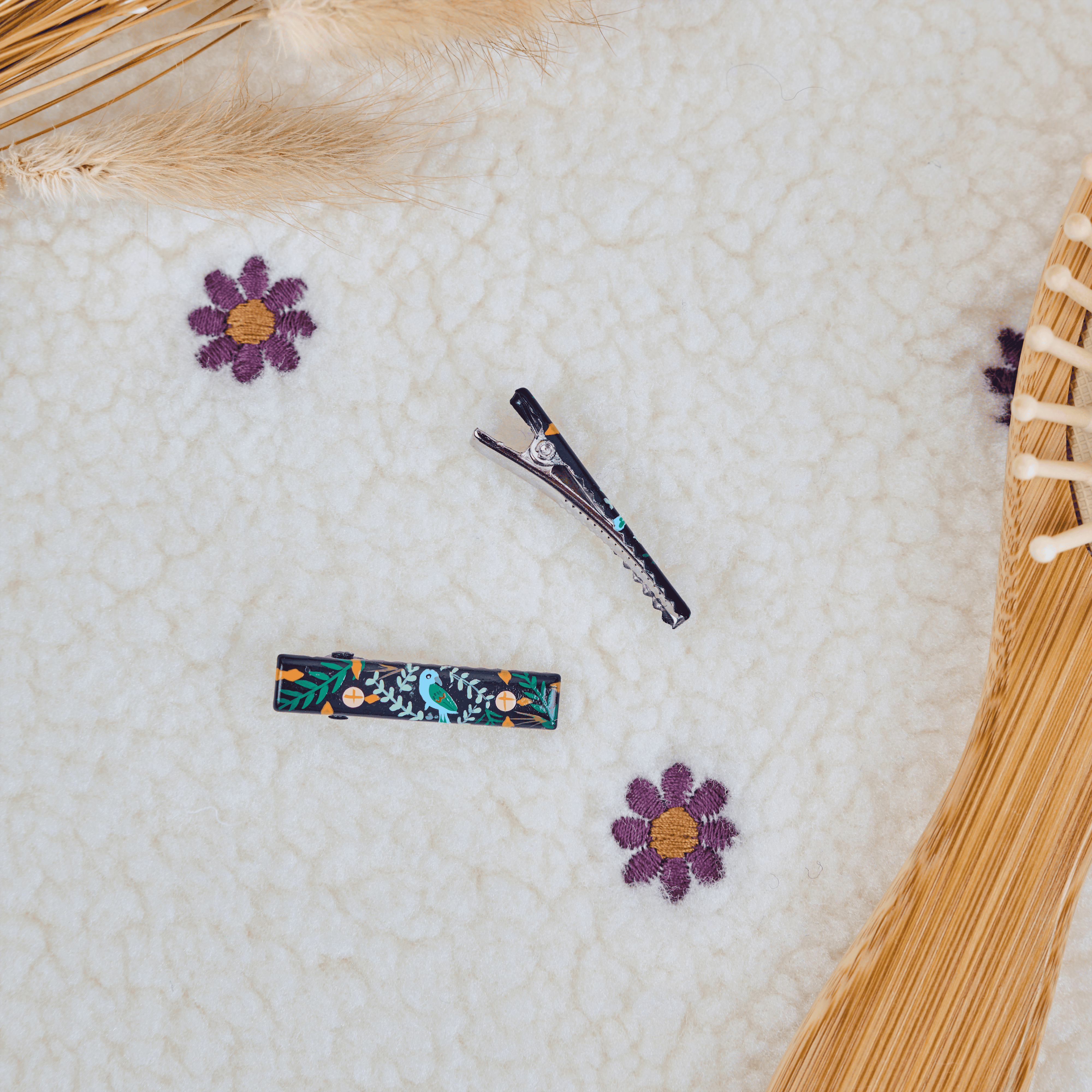Petite Barrette Croco Birdy