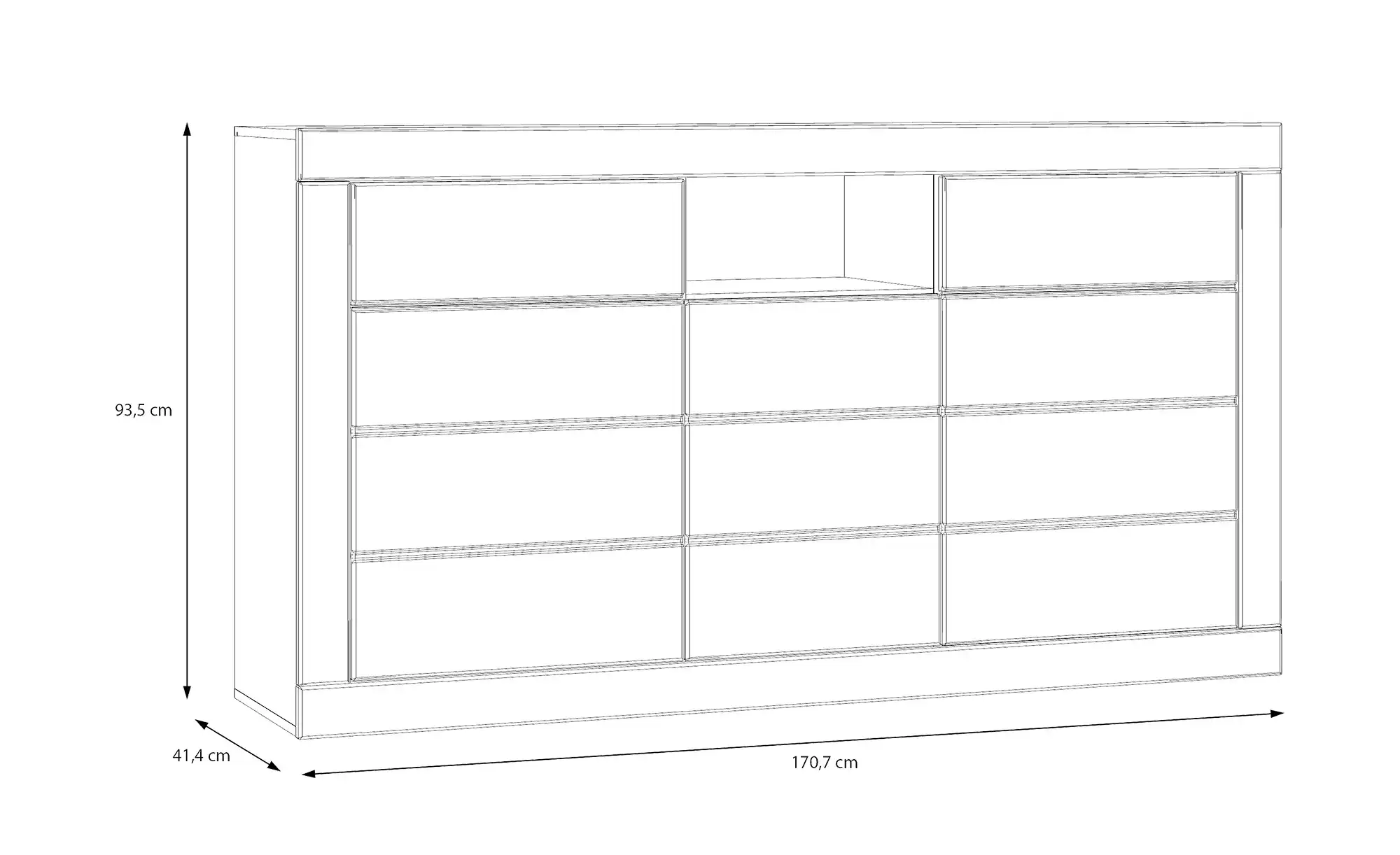 Sideboard Push-to-Open Komili