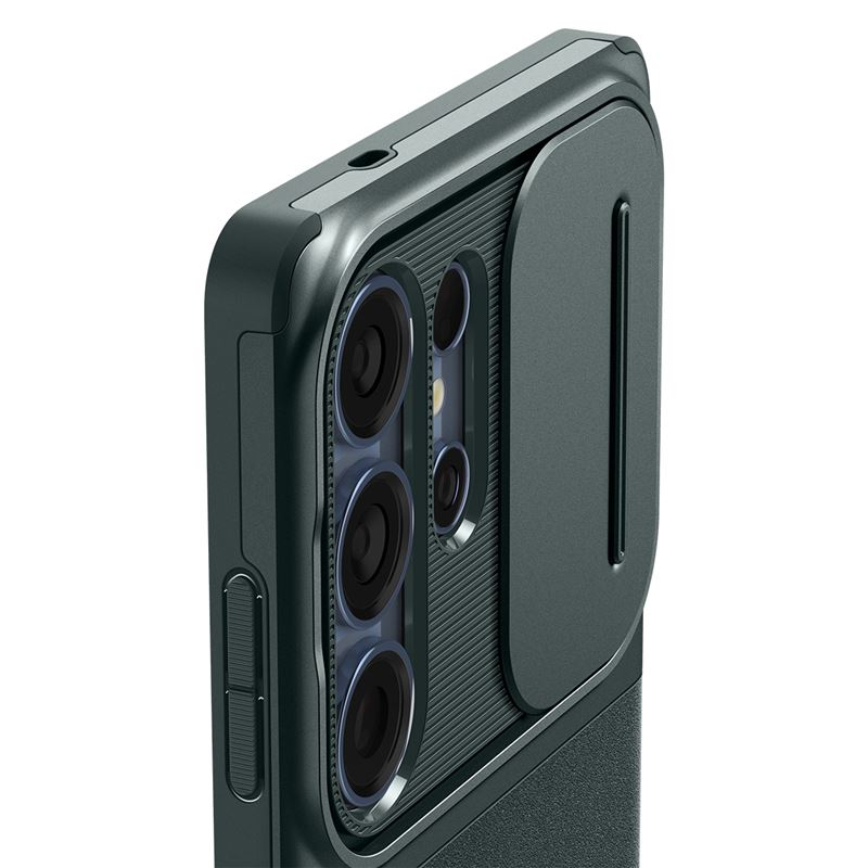 Samsung Galaxy S25 Ultra Optik Armor Hybrid Case Hülle mit Cam-Slider (ACS08970) - Abyss Green