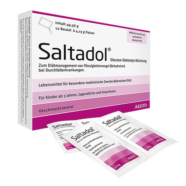 Saltadol Elektrolyt Pulver zur Her.e.Lösung zum Einnehmen, 12 St