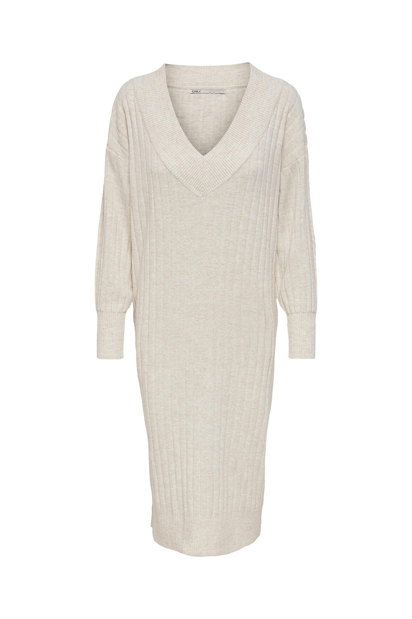 vestido midi de tricô