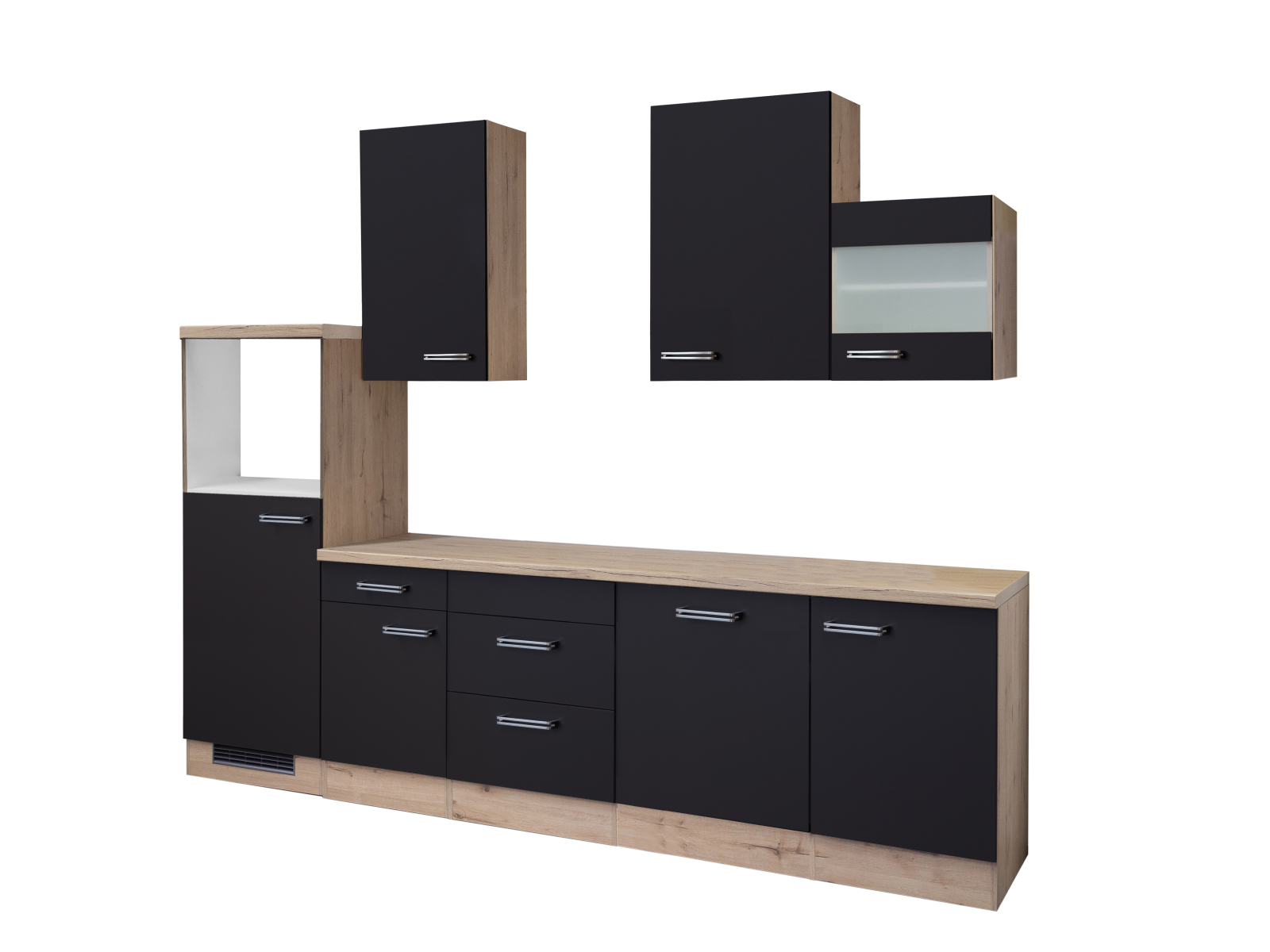 Küchenblock RISENTO - anthrazit-San Remo Eiche - 280 cm