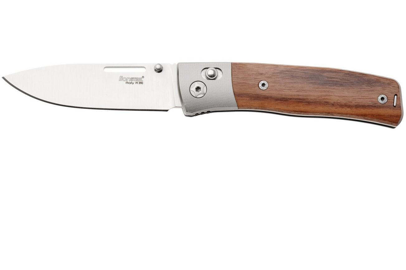 LionSteel NiNi NN2 ST M390 Satin, Titanium Bolsters, Santos Wood, zakmes, Gianni Pauletta design