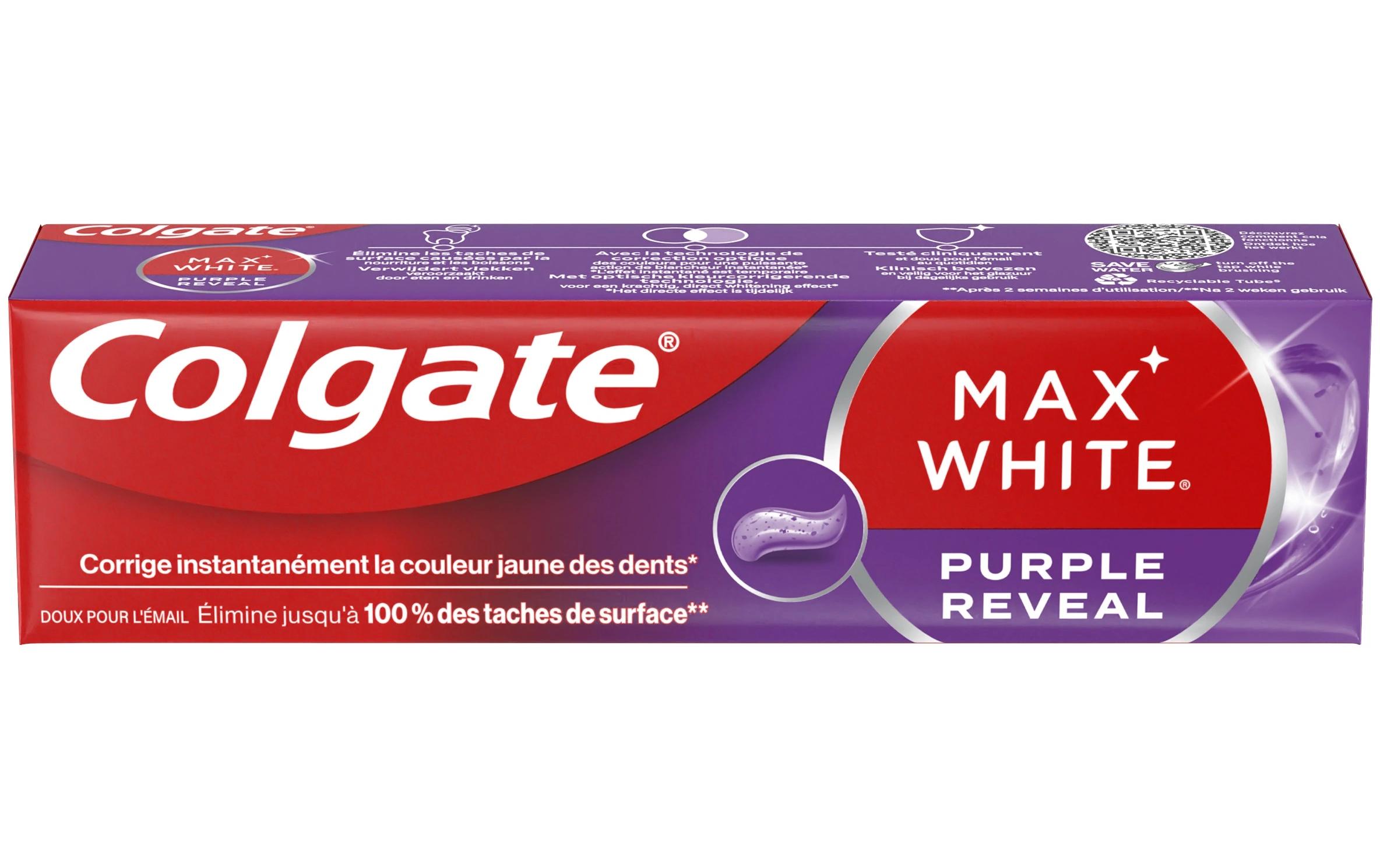 Zahnpasta Max White Purple Reveal 75 mlZahncreme für weissere Zähne & ein strahlendes Lächeln