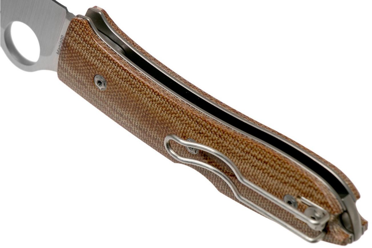 Spyderco SpyOpera C255CMP Brown Canvas Micarta zakmes