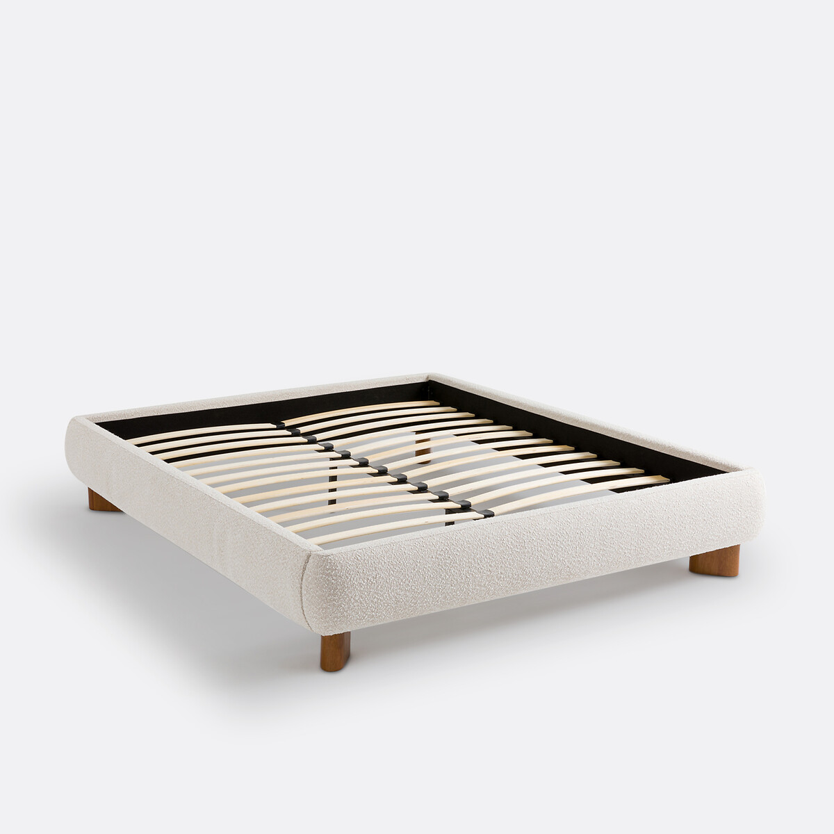 LA REDOUTE INTERIEURS<br>Cama em tecido bouclette com estrado de ripas, Mila