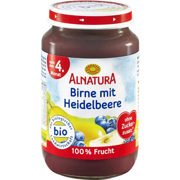 Bio Birne mit Heidelbeere