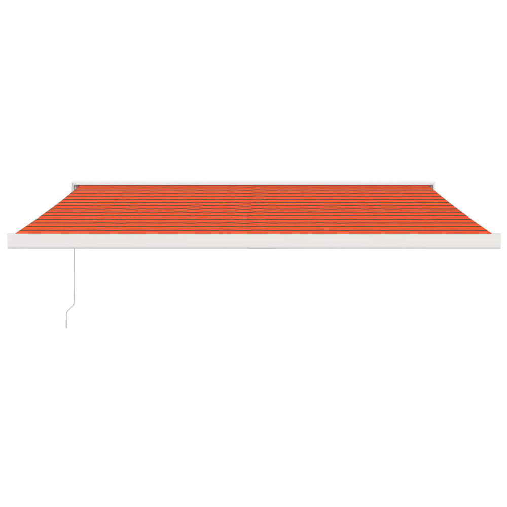Auvent rétractable orange et marron 4,5x3 m tissu et aluminium