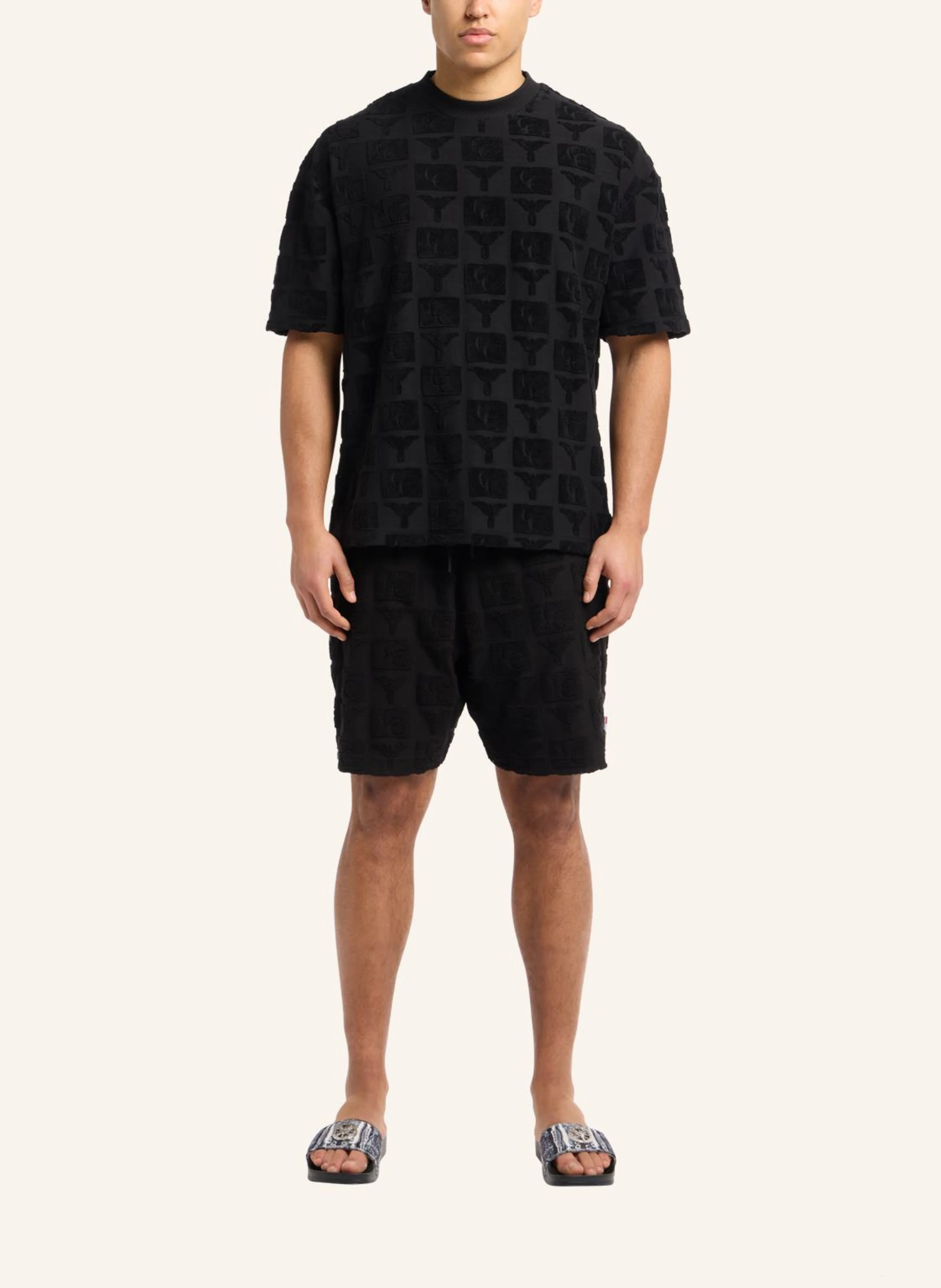 CARLO COLUCCI Oversize Short mit Frotteeinsätzen EGARTER
