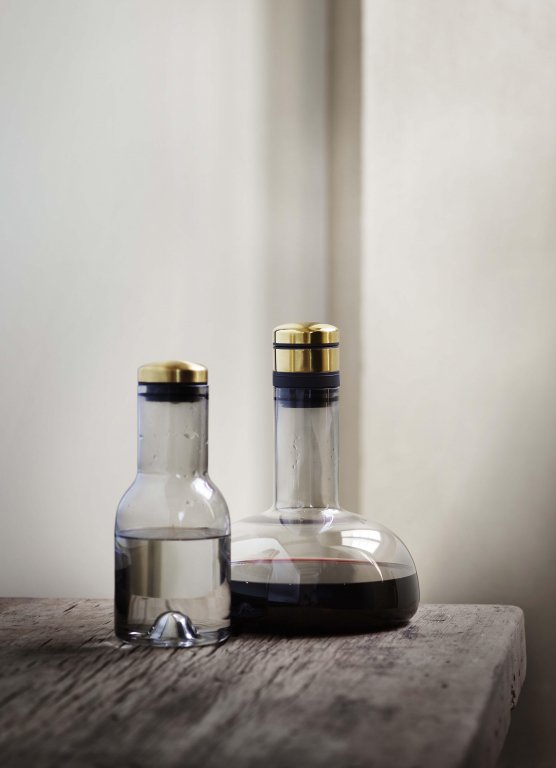 Audo Copenhagen Wine Breather decanteerkaraf transparant/staal