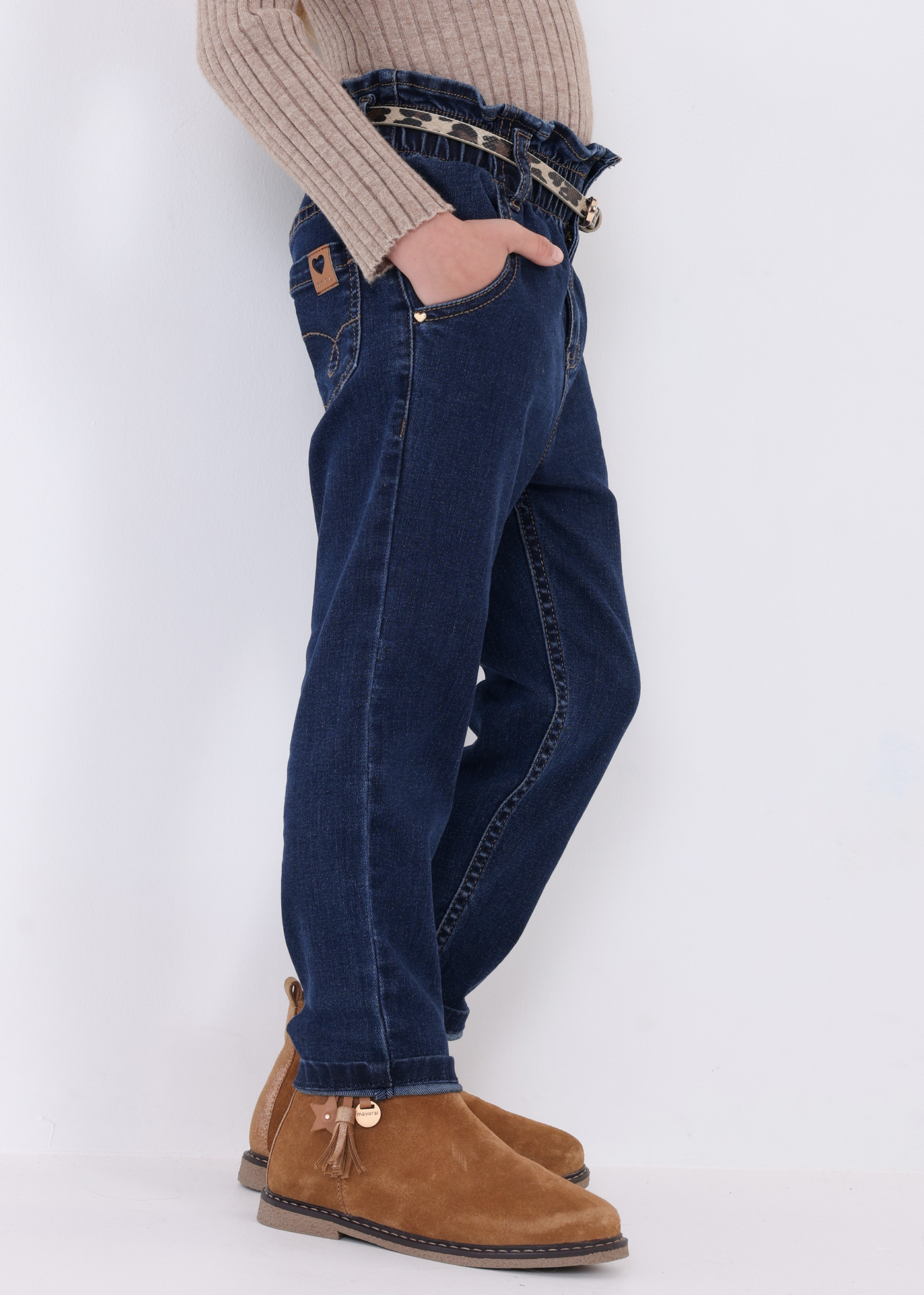 Calças jeans folgadas para meninas