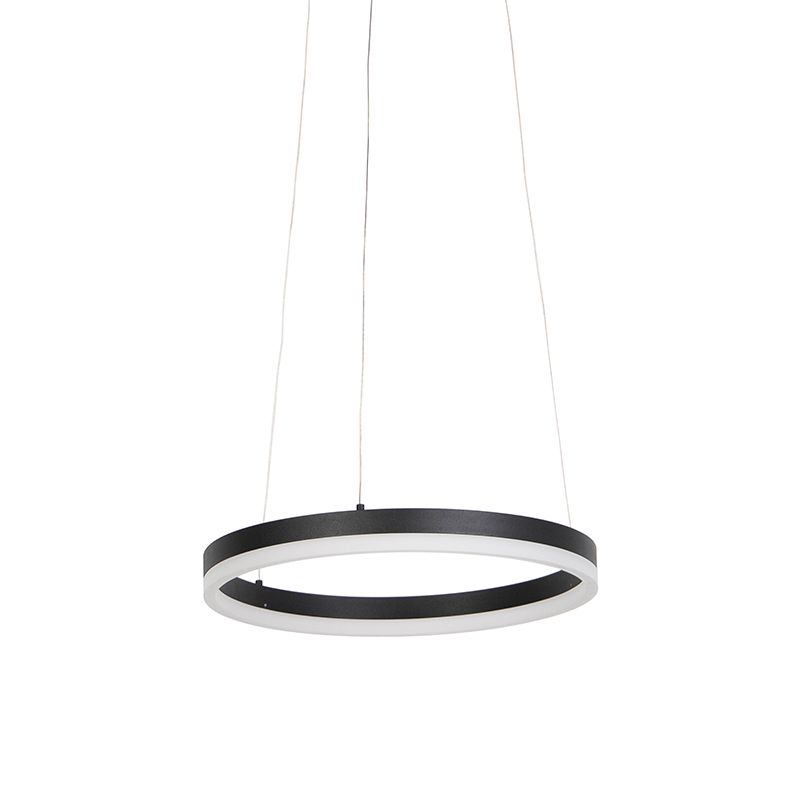 Design hanglamp zwart 40 cm incl. LED 3-staps dimbaar - Anello