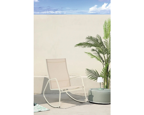 Brody tuinschommelstoel, 68 x 91 x 97 cm, staal, beige