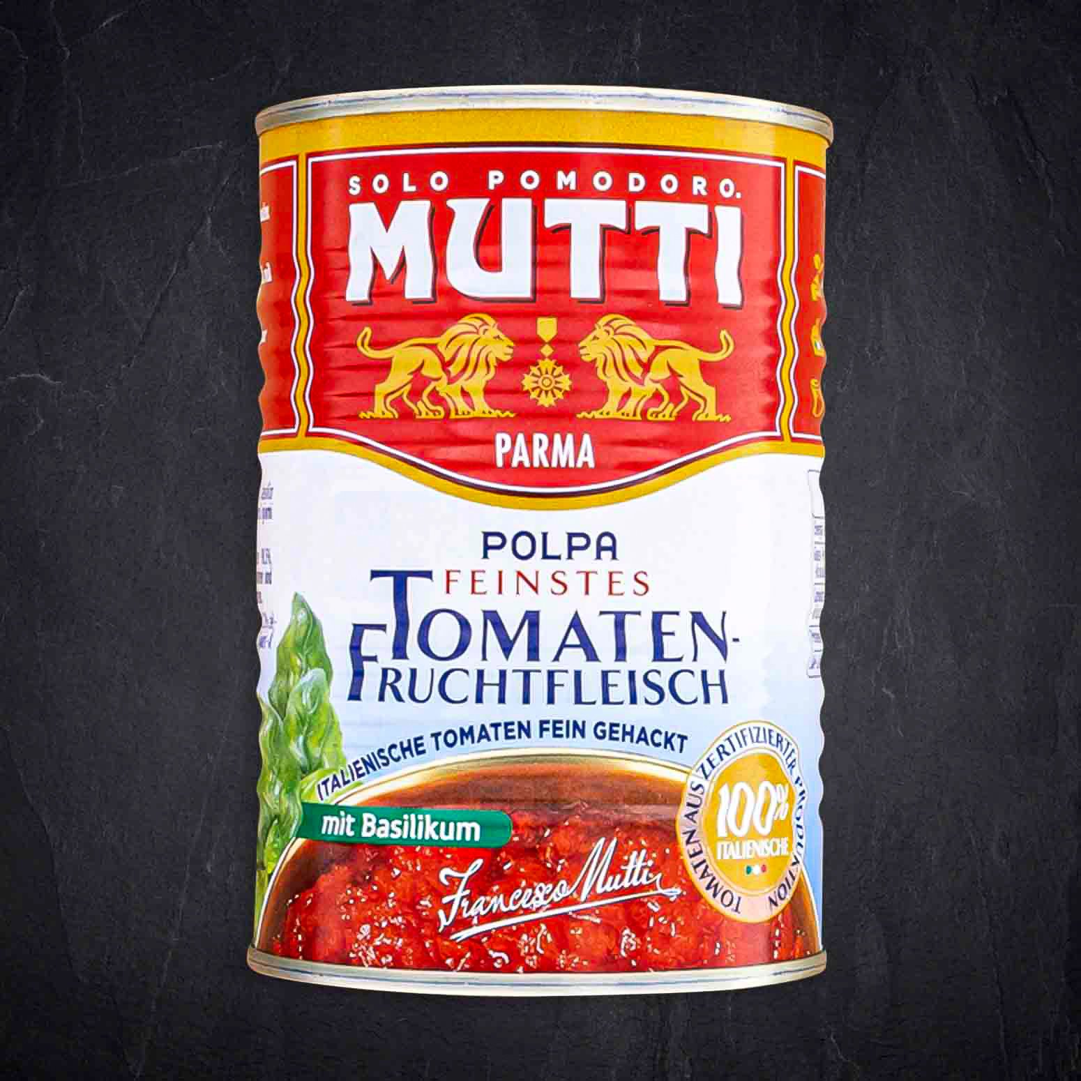 Tomaten gehackt mit Basilikum
