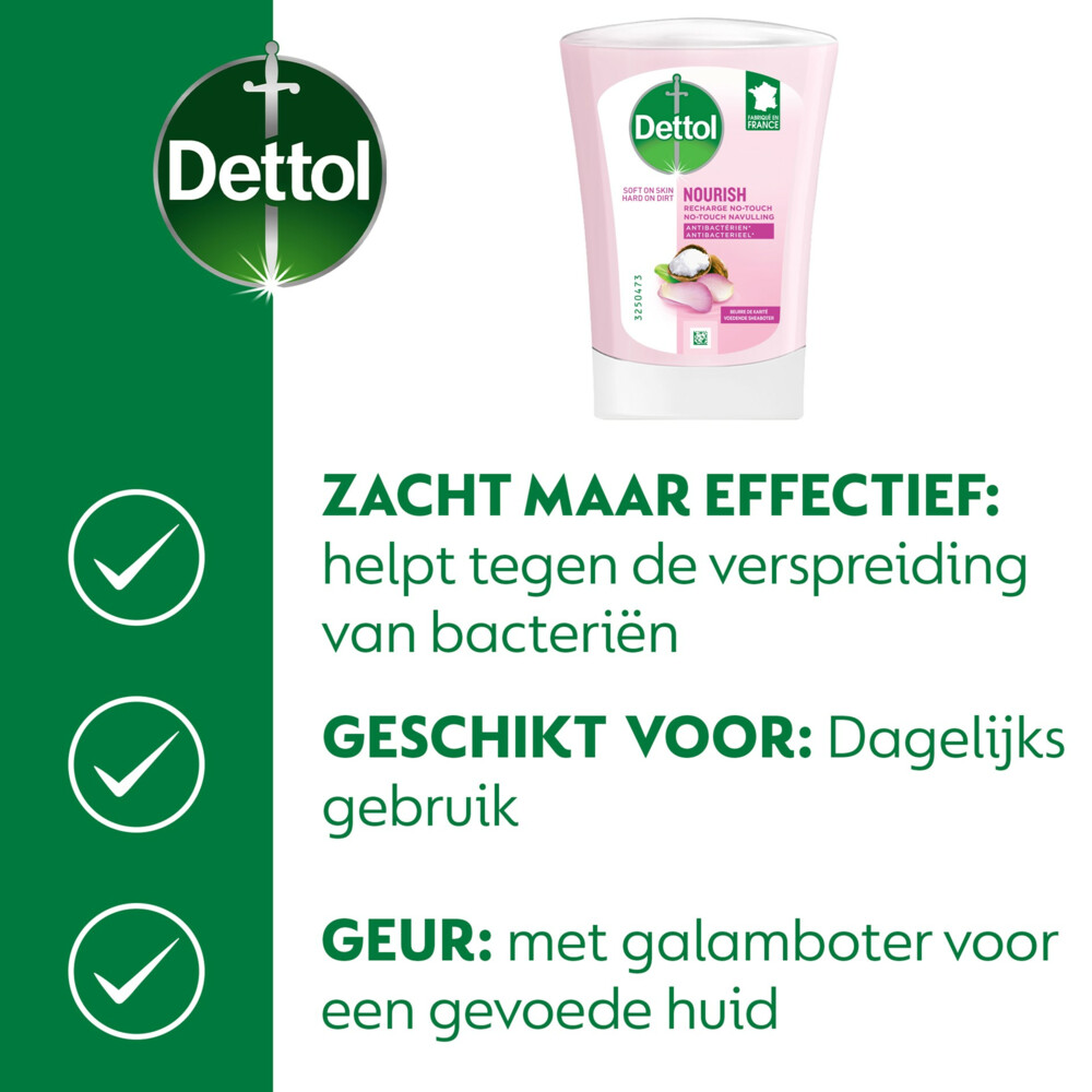 5x Dettol No Touch Wasgel Navulling Voedende Sheabutter250 ml