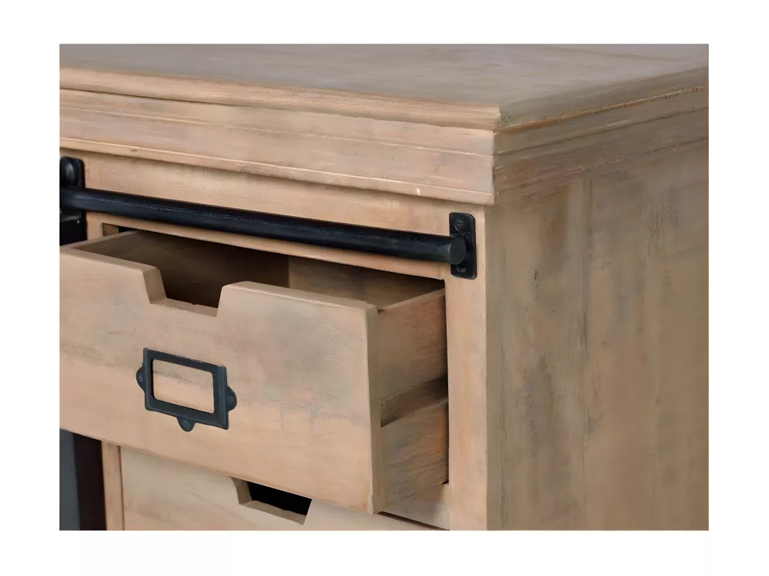 Meuble TV de style industriel. Multicolor.Giner y Colomer.55x40x170