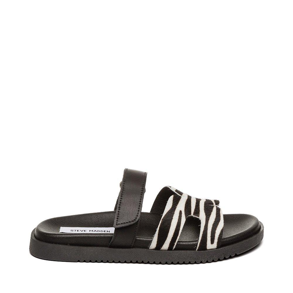 Steve Madden Missile-L Zebra Sandals Womens