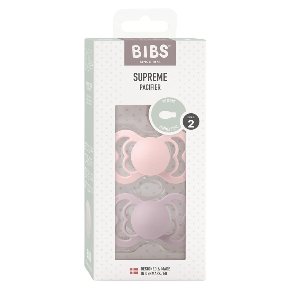 BIBS Silicone Symmetrical<br>2 Stück, 6-12m blossom dusky lilac