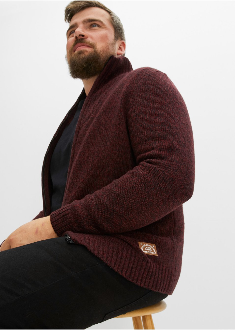 Gilet en maille à col montant