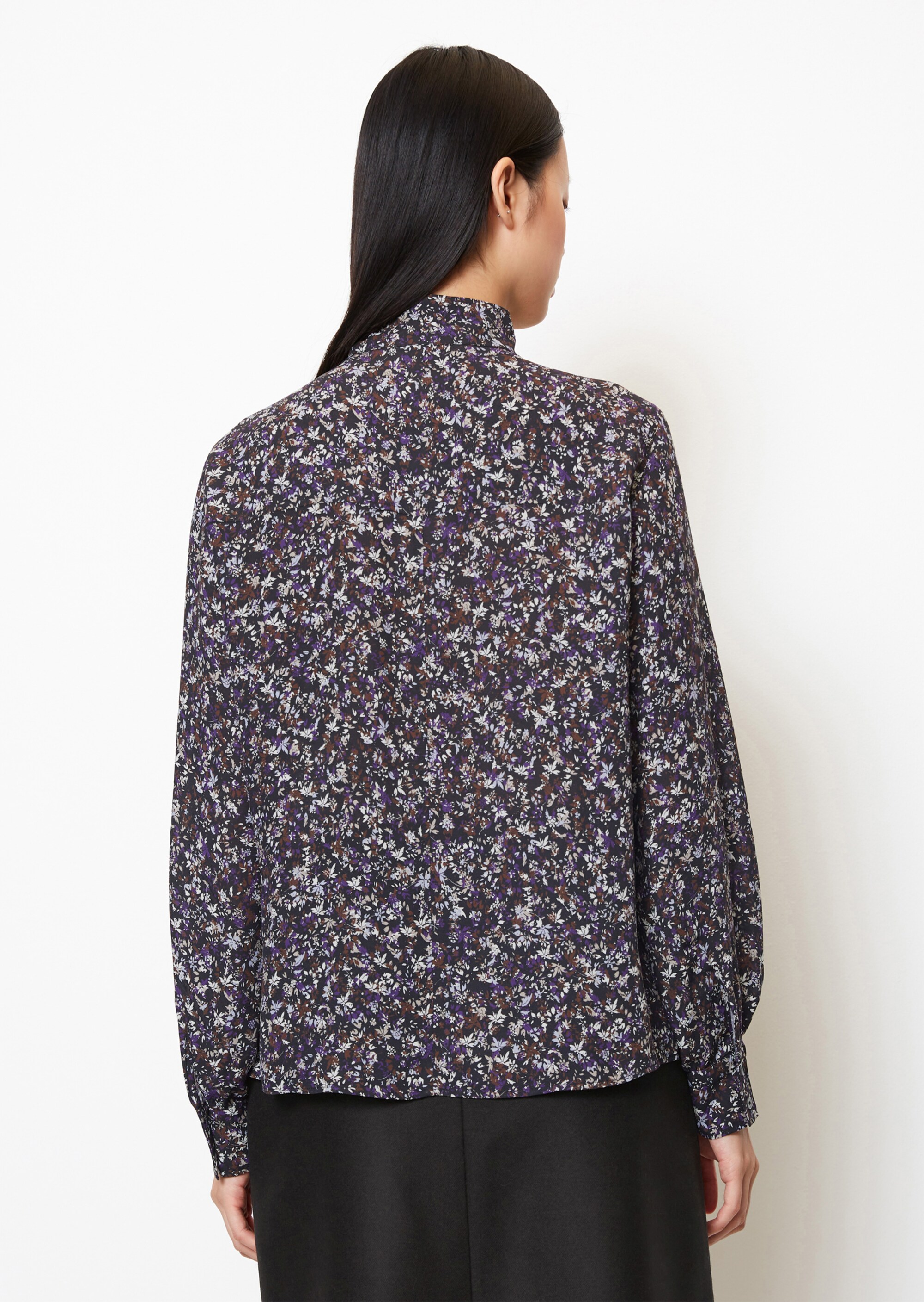 Allover-Print-Bluseaus Cupro-Viskose-Mix