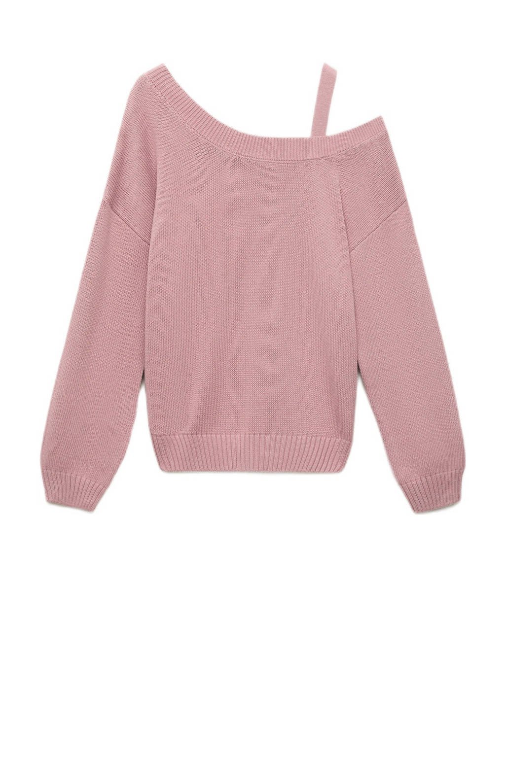 MANGO TEEN trui roze fijn gebreid