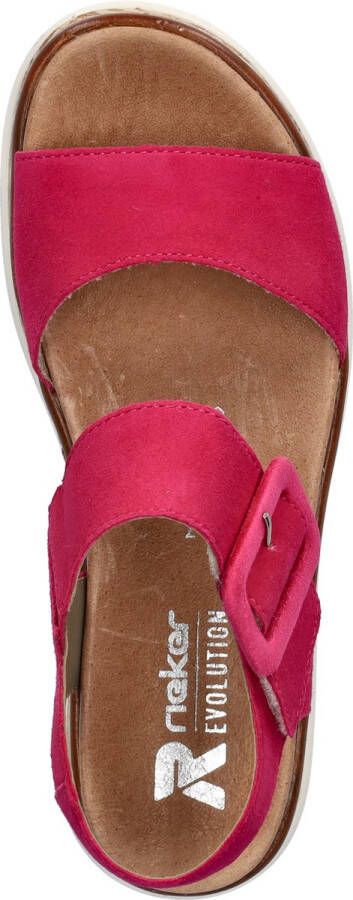 Rieker Revolution suède sandalen fuchsia
