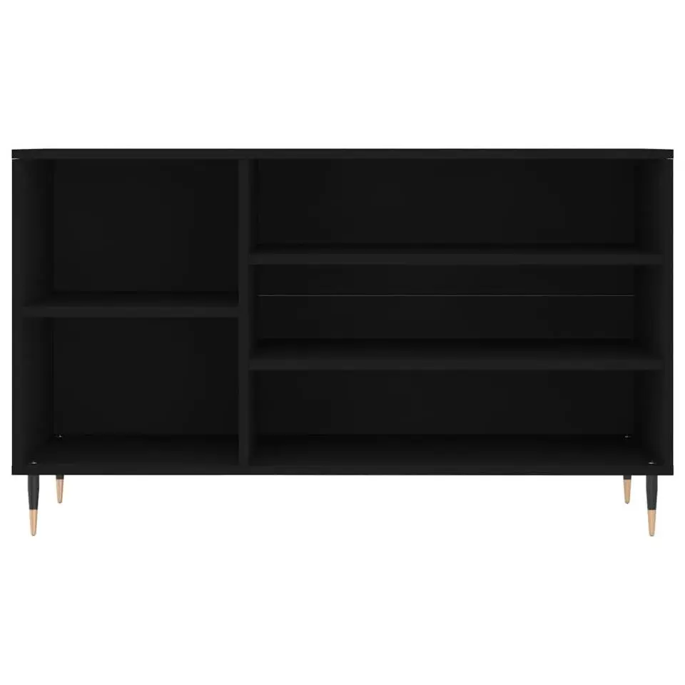 vidaXL - Schoenenkast 8 paar met metalen poten - Zwart - Hout - 102x36x60 cm