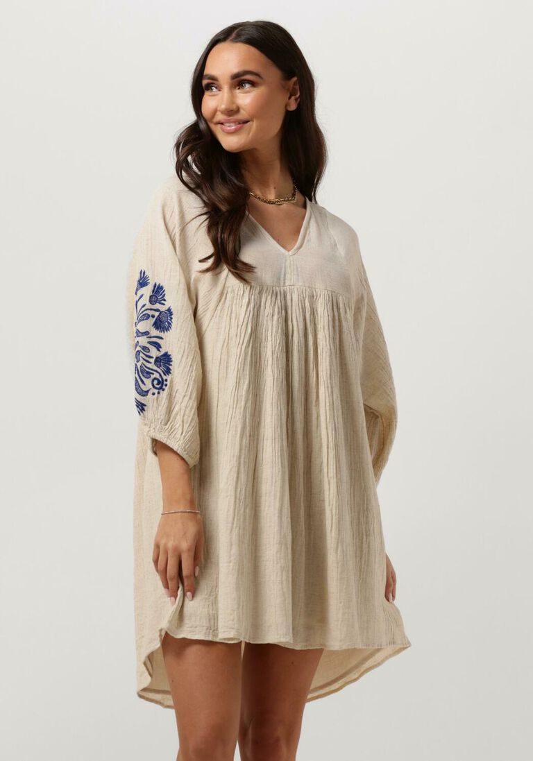 BY-BAR zand by-bar mini jurk philou slub dress
