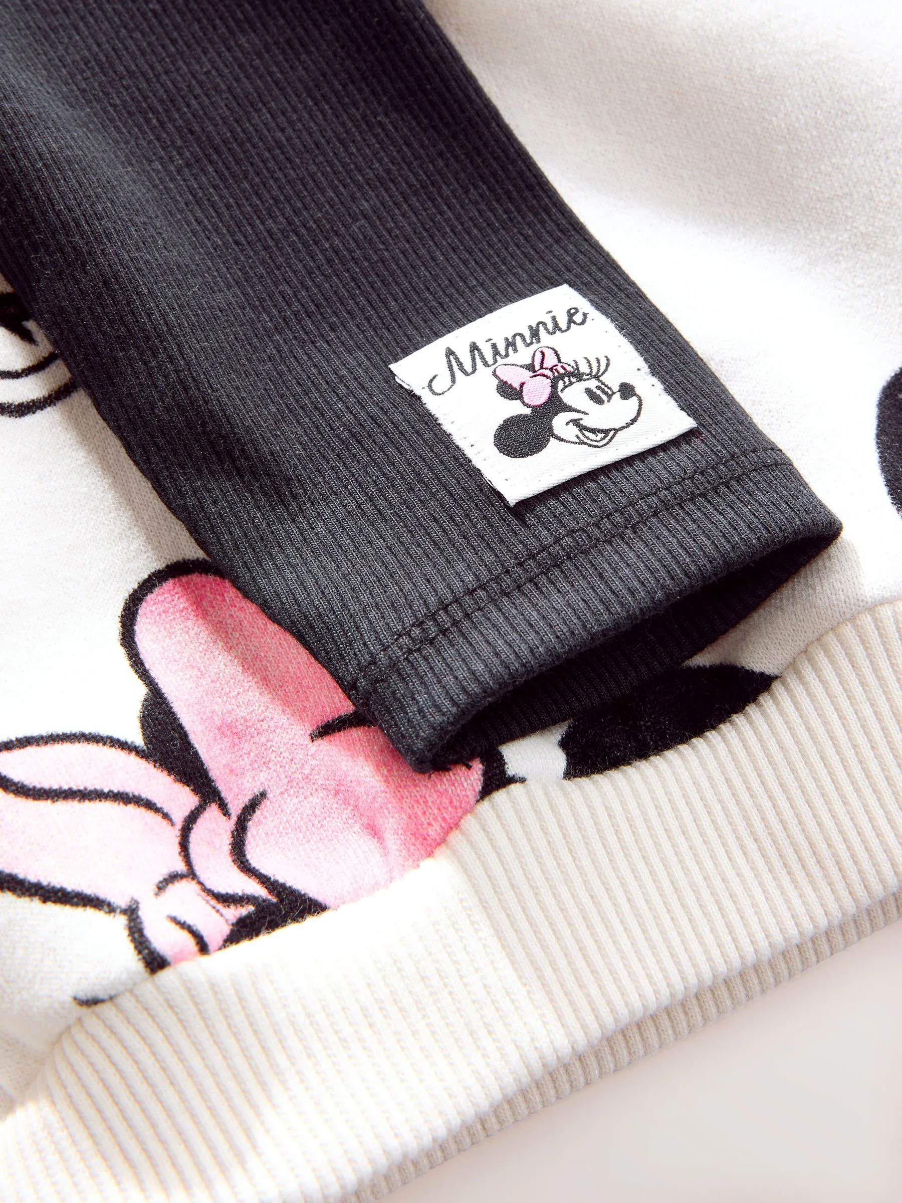 Crème - Disney Minnie Mouse set van sweatshirt en legging (3mnd -7jr)