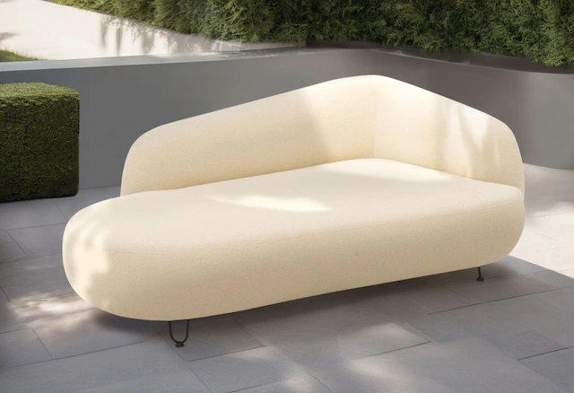 DOMO collection Polstergarnitur »Poika Bezug Fellimitat« 3 Stk. tlg. Formschönes Outdoor-Highlight, ideal für Balkon, Terrasse, Garten