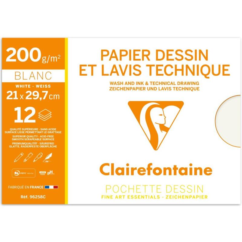 Dessin Technique pochette 12F A4 200g