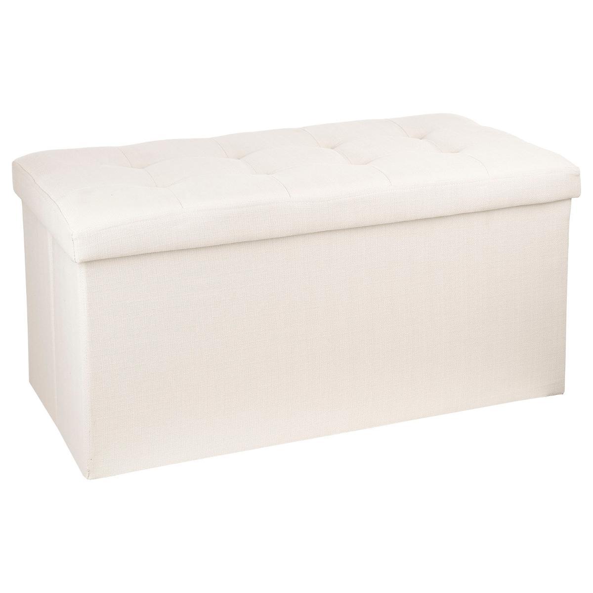 POUF PLIABLE DOUBLE BEIGE LYSANDRE
