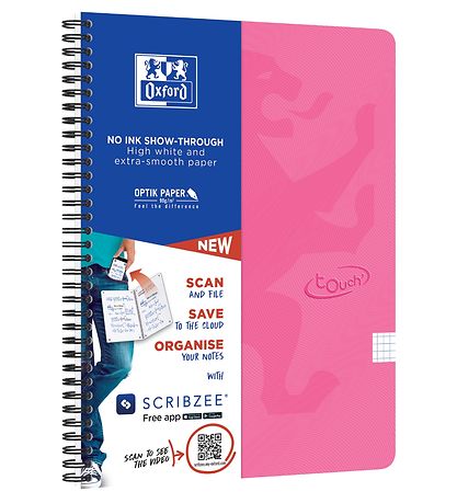 Oxford Notizbuch - Touch - Kariert - A4 + - Rosa