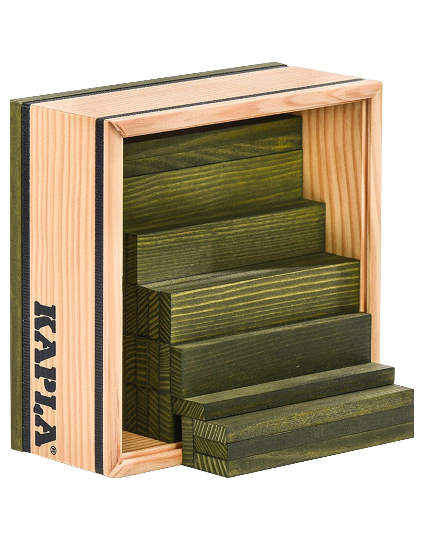 Holzbauplättchen QUADRATE 40-teilig in grün
