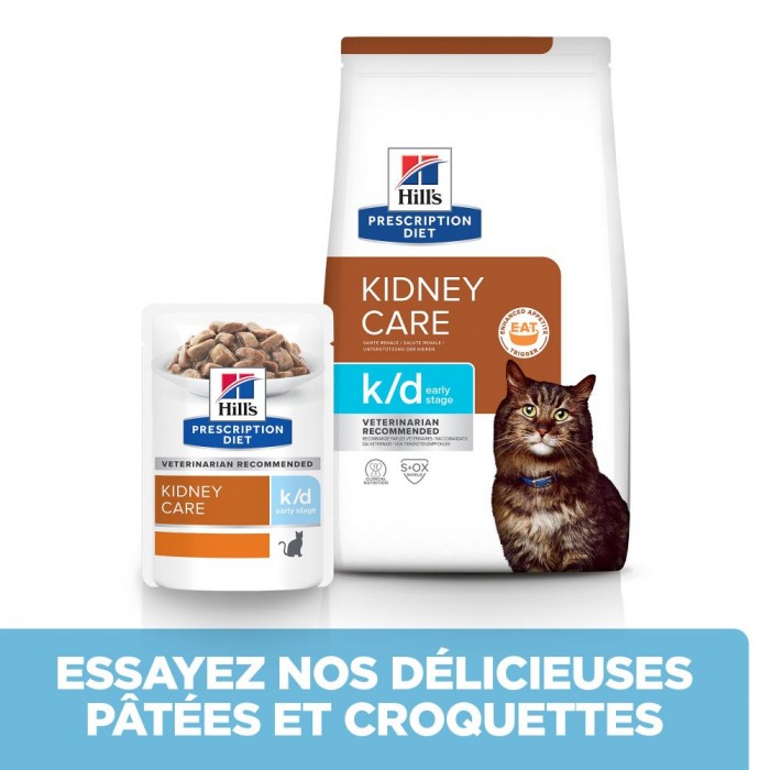 HILL'S Prescription Diet k/d Kidney Care Early Stage - Croquettes pour chat