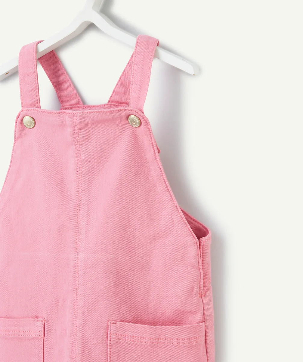 ROBE SALOPETTE BÉBÉ FILLE EN FIBRES RECYCLÉES ROSE