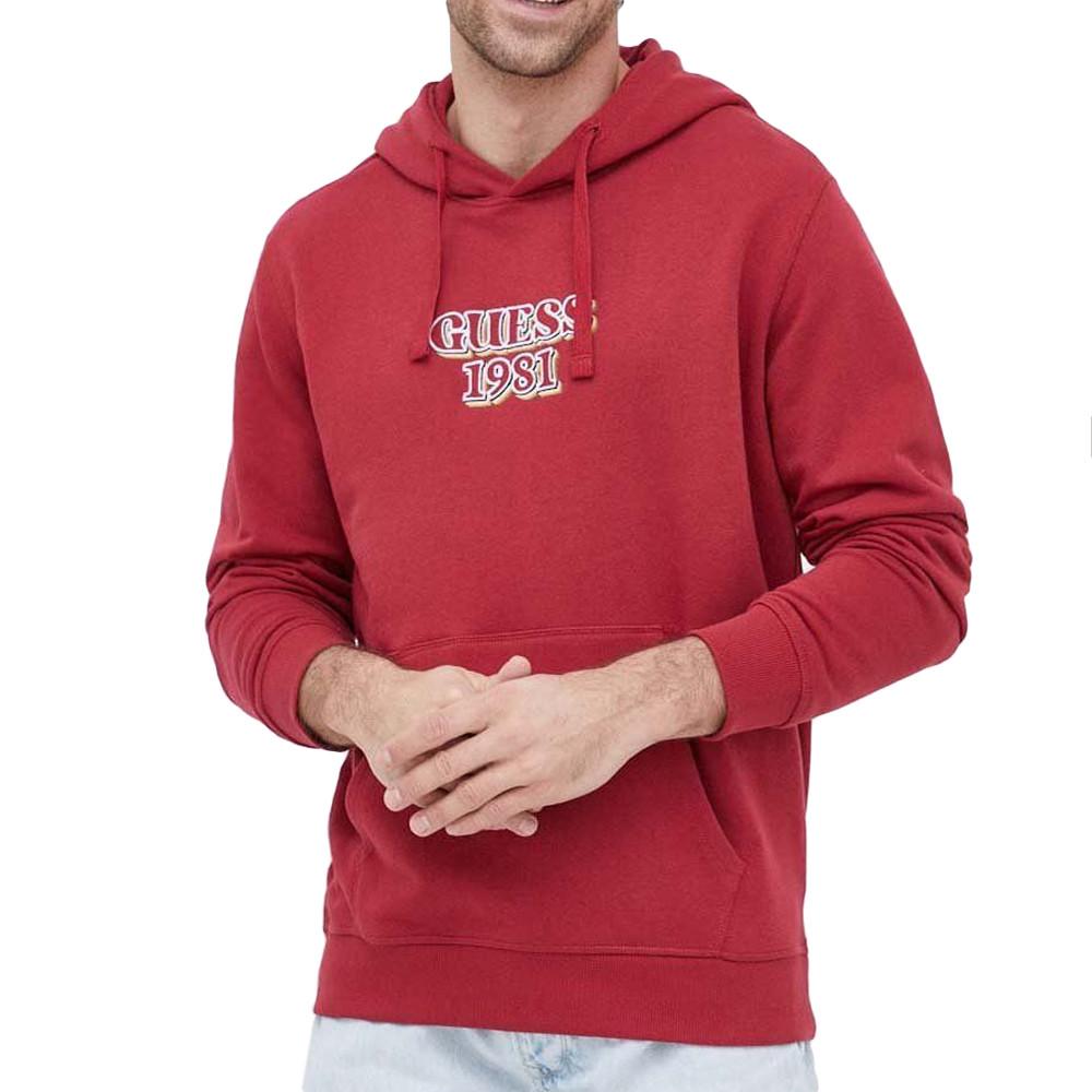 Guess Sweat à Capuche Rouge Homme Guess Embro