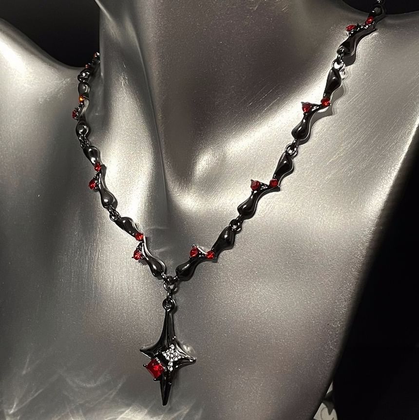Lilafey - Ster hanger strass legering ketting