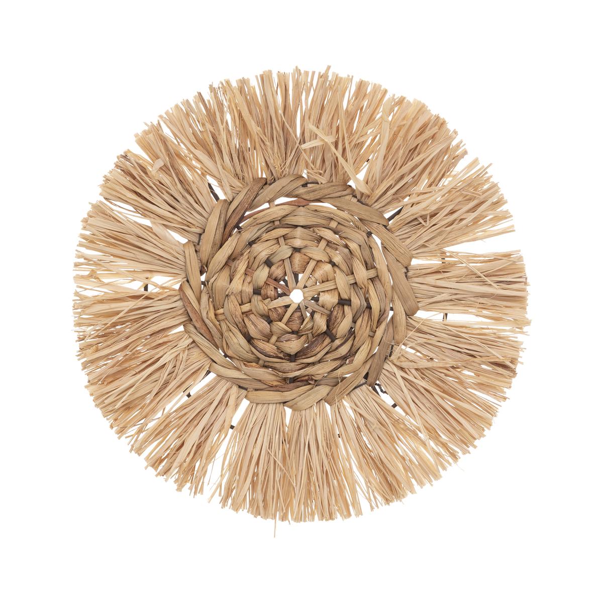 DECO MURALE RAPHIA X3 PIECES 25CM 30CM 36CM