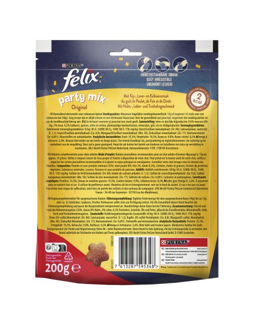 Felix Partymix Original - Kattensnack - Mix 200 g
