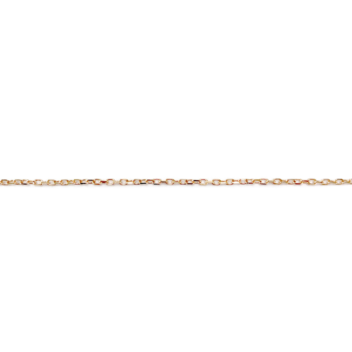 Collier d'occasion or 750 rose quartz fumé 42 cm
