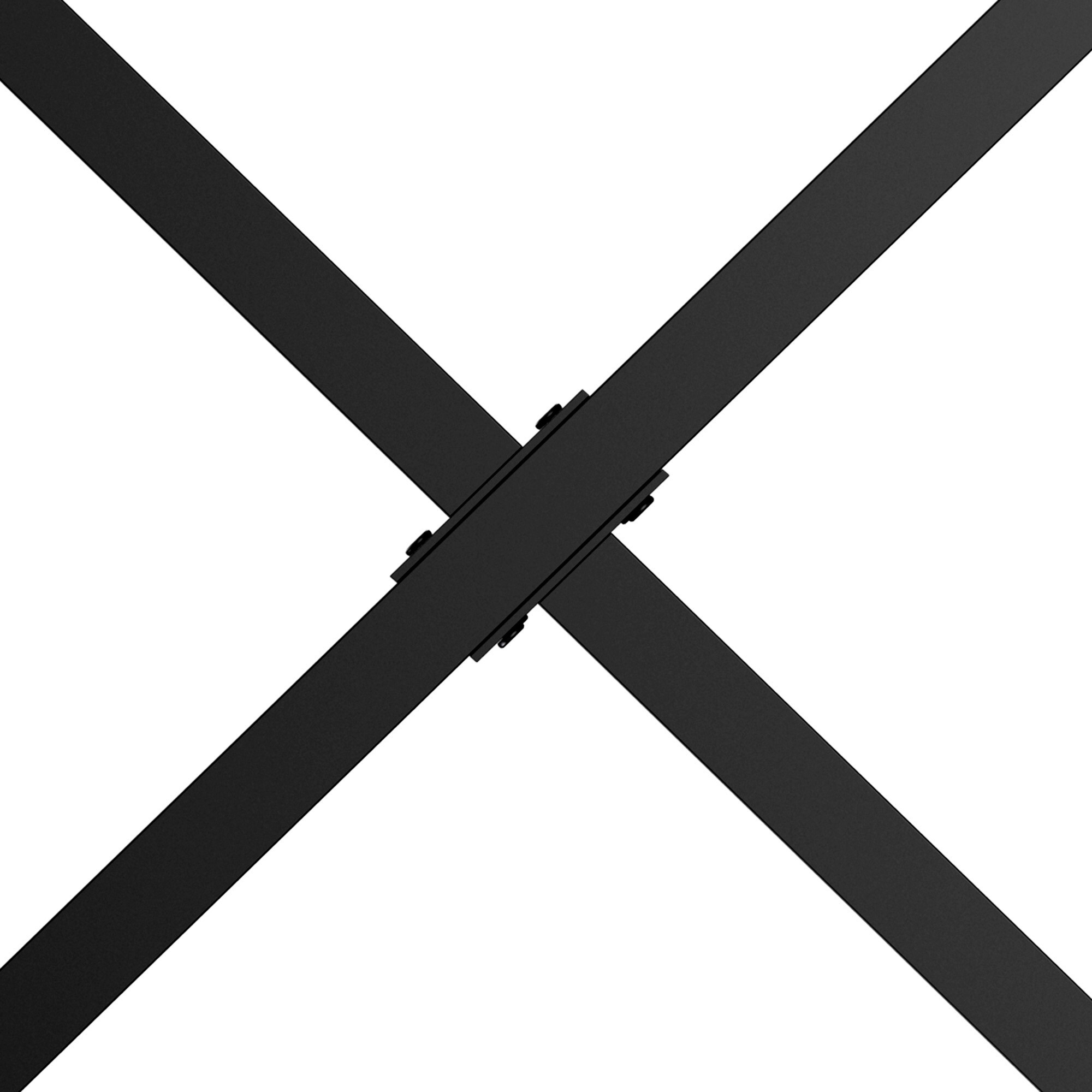 HOMCOM Tischbeine mit X-Form schwarz 80B x 4T x 72H cm