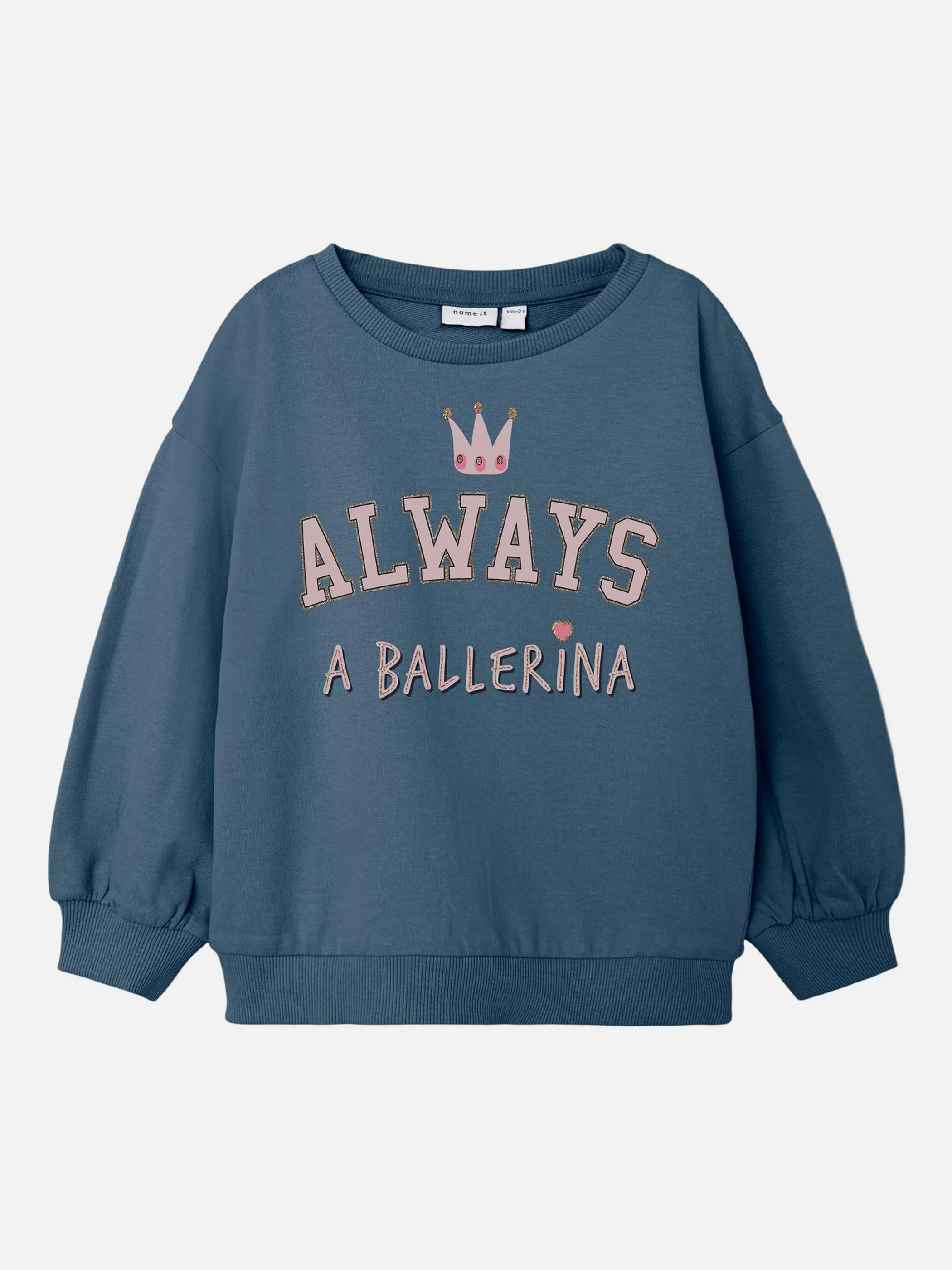 Mädchen Sweatshirt mit Glitzerprint